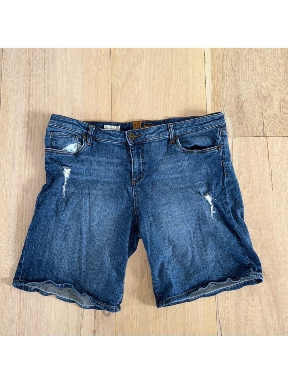 Kut from the Kloth Katy Boyfriend Short Jean Shorts Size 16
